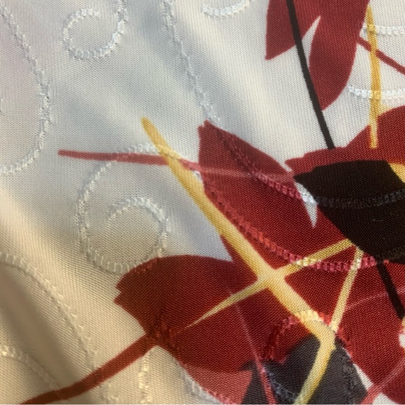 JM Collection leaf design shirt top blouse - Picture 11 of 11